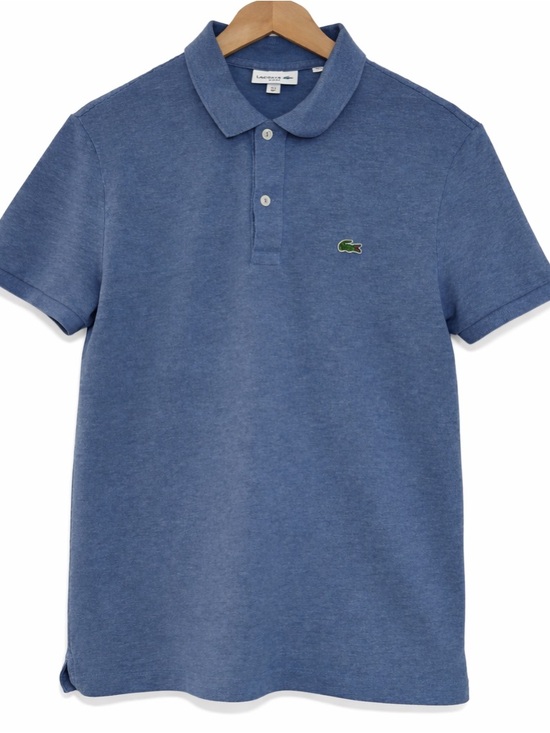 Lacoste Other - Lacoste Heathered Blue Short-Sleeve Size Large 🐊
